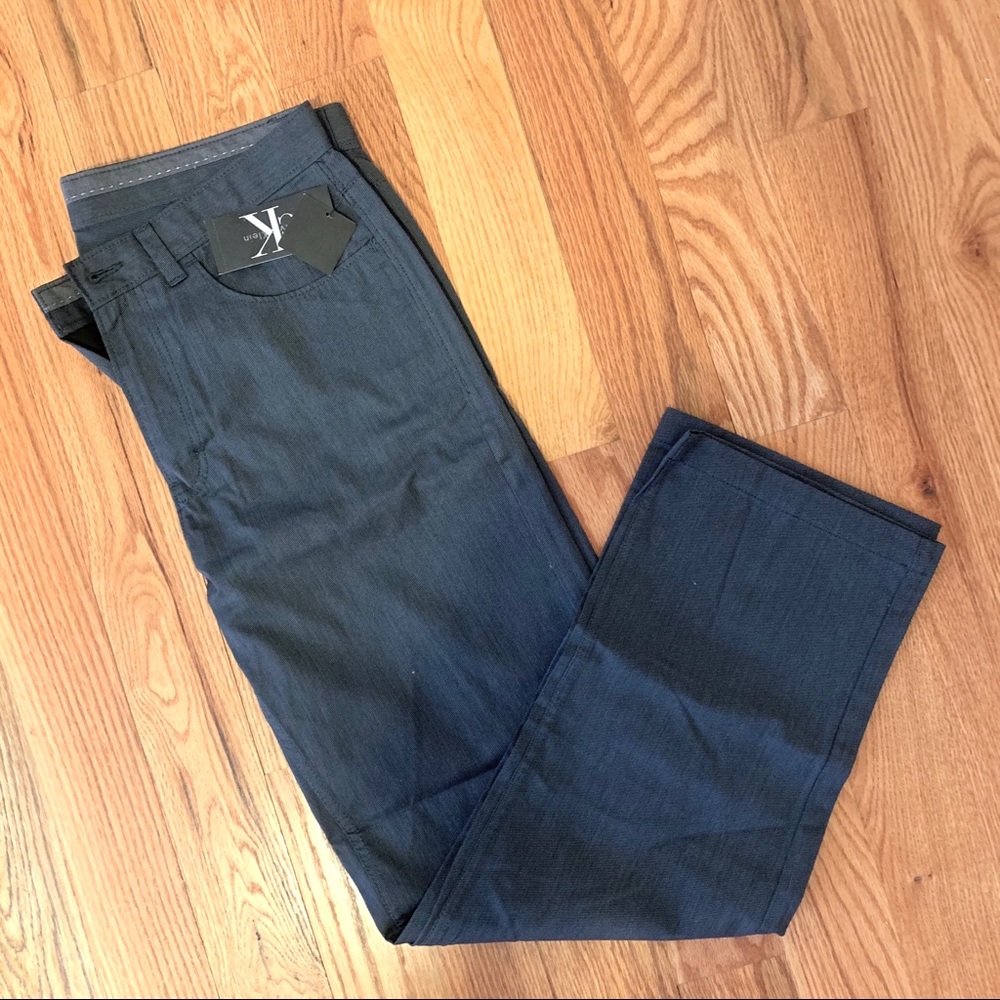 NWT Calvin Klein Textured Twill Cotton Dress Pants